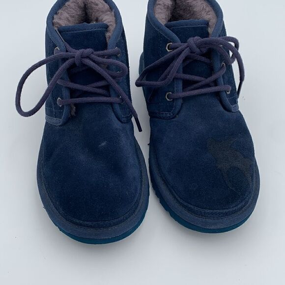 UGG Neumel dark blue suede leather shearling wool lined lace up men’s 7 main image 11